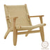 Fotoliu Chiara lemn de fag Natural - scaun frânghie Natural 70x68x75cm