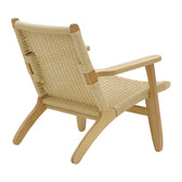 Fotoliu Chiara lemn de fag Natural - scaun frânghie, Natural, 70x68x75 cm, imagine suplimentara