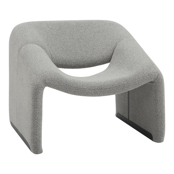 Fotoliu Clous boucle tesatura, Gri, 86x77x74 cm