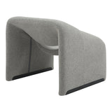 Fotoliu Clous boucle tesatura, Gri, 86x77x74 cm