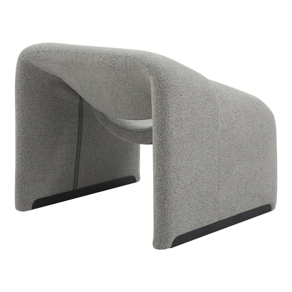 Fotoliu Clous boucle tesatura, Gri, 86x77x74 cm