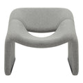 Fotoliu Clous boucle tesatura, Gri, 86x77x74 cm, perspectiva suplimentara