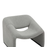 Fotoliu Clous boucle tesatura, Gri, 86x77x74 cm