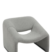 Fotoliu Clous boucle tesatura, Gri, 86x77x74 cm, foto produs 6