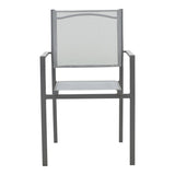 Fotoliu exterior Confidence, metal si textilene, 54x54x86 cm - Antracit