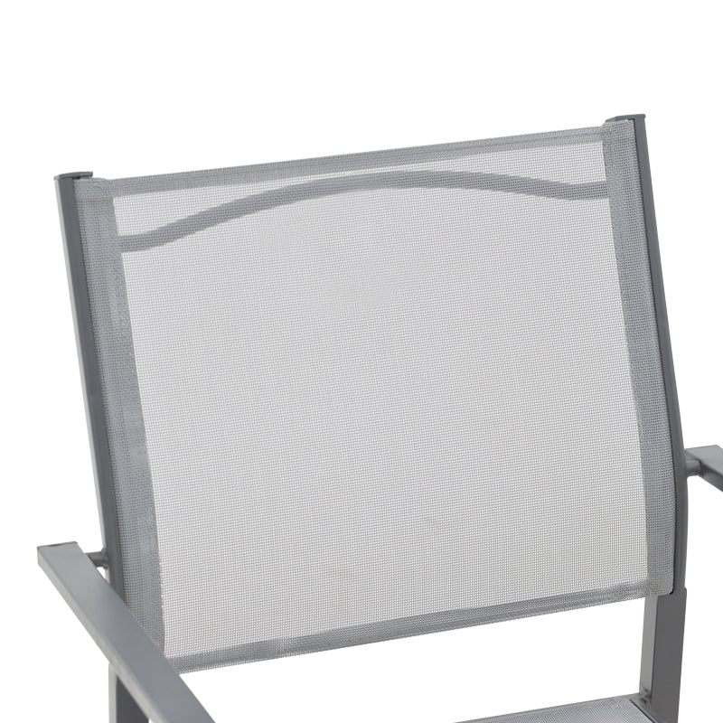Fotoliu exterior Confidence, metal si textilene, 54x54x86 cm - Antracit