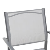 Fotoliu exterior Confidence, metal si textilene, 54x54x86 cm - Antracit