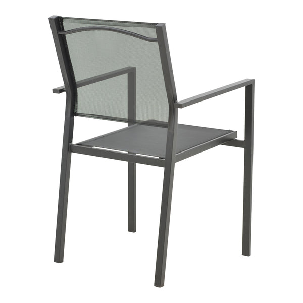 Fotoliu exterior Confidence, metal si textilene, 54x54x86 cm