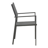 Fotoliu exterior Confidence, metal si textilene, 54x54x86 cm - Negru