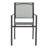 Fotoliu exterior Confidence, metal si textilene, 54x54x86 cm - Negru