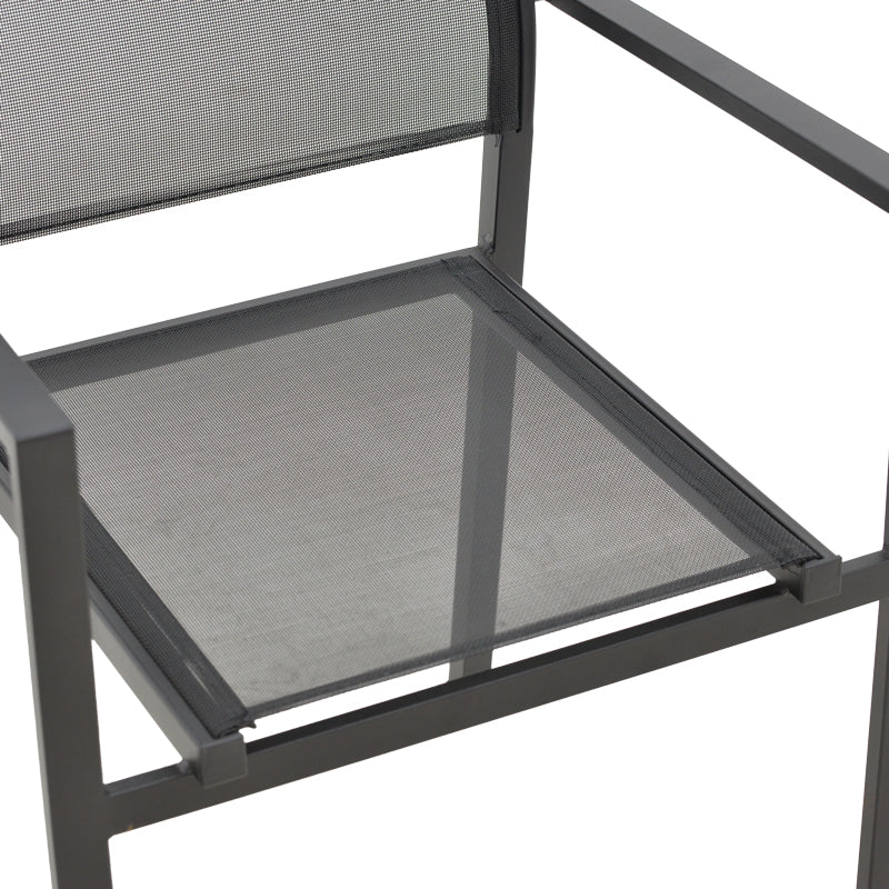 Fotoliu exterior Confidence, metal si textilene, 54x54x86 cm - Negru