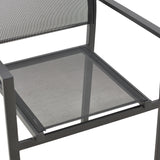 Fotoliu exterior Confidence, metal si textilene, 54x54x86 cm - Negru