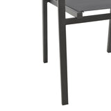Fotoliu exterior Confidence, metal si textilene, 54x54x86 cm - Negru