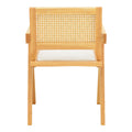Fotoliu cu design elegant Winslow, Lemn de Rubberwood, Alb, 51x54x80 cm, foto produs 6