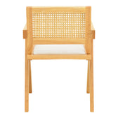 Fotoliu cu design elegant Winslow, Lemn de Rubberwood, Alb, 51x54x80 cm, foto produs 6