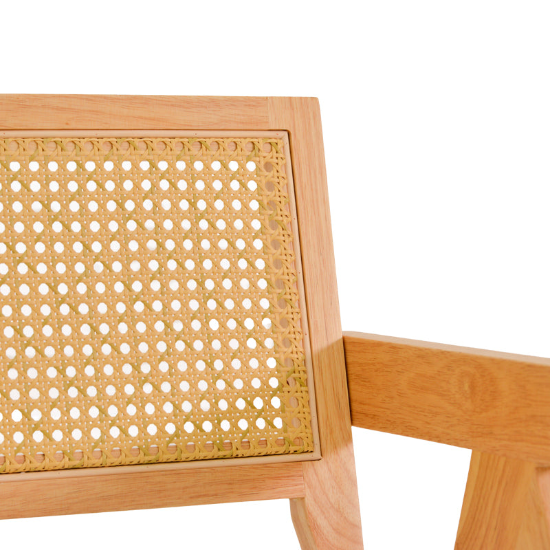 Fotoliu cu design elegant Winslow, Lemn de Rubberwood, Alb, 51x54x80 cm