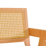 Fotoliu cu design elegant Winslow, Lemn de Rubberwood, Alb, 51x54x80 cm