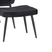 Fotoliu cu taburet Dorita catifea, neagra, 68x76x103 cm, foto produs 7