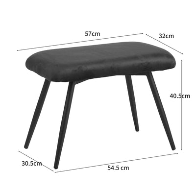Fotoliu cu taburet Rueda, Galben, 71x66x99 cm, foto produs 10