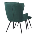 Fotoliu cu taburet Rueda, Verde inchis, 71x66x99 cm, detaliu produs