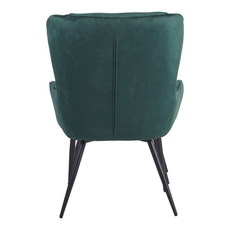 Fotoliu cu taburet Rueda, Verde inchis, 71x66x99 cm