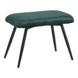 Fotoliu cu taburet Rueda, Verde inchis, 71x66x99 cm