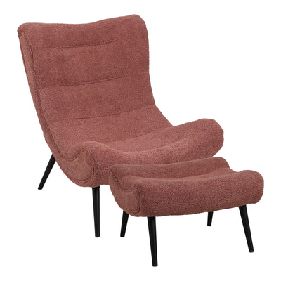 Fotoliu cu taburet Silla, Mar putred, 97x80x100 cm