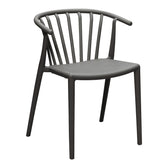 scaun de exterior Fotoliu de gradina Armchair Gri inchis 55x53x73 cm