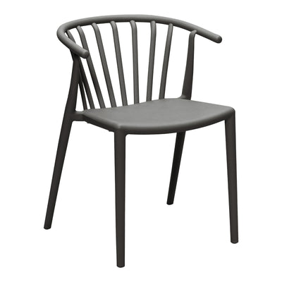 scaun de exterior Fotoliu de gradina Armchair Gri inchis 55x53x73 cm