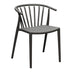scaun de exterior Fotoliu de gradina Armchair Gri inchis 55x53x73 cm