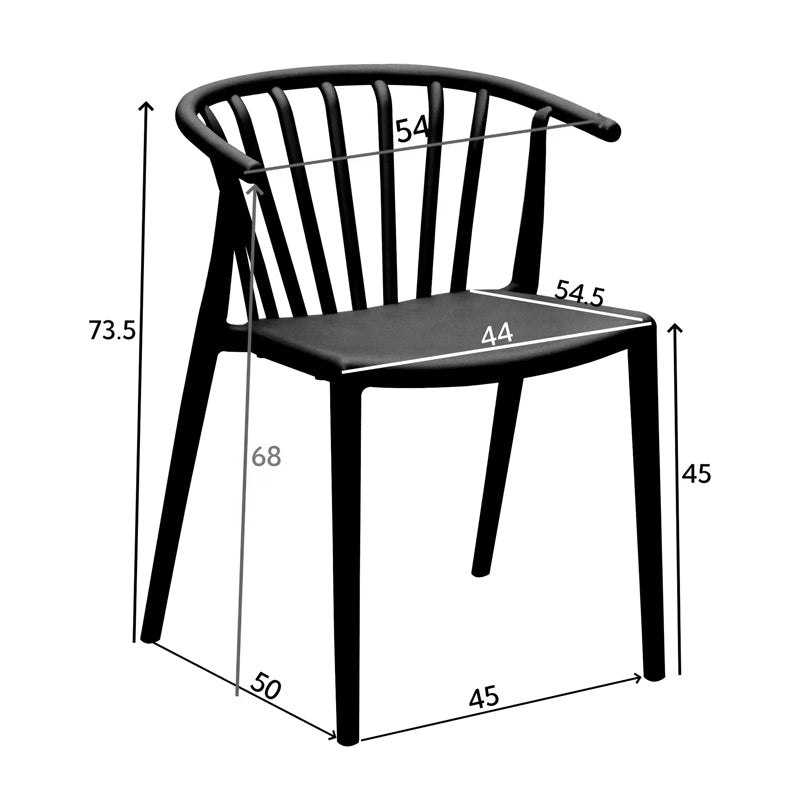 Fotoliu de gradina Armchair, Gri inchis, 55x53x73 cm