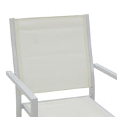 Fotoliu de gradina din aluminiu textilena Zacreta, alb, 56x61x87 cm, foto produs