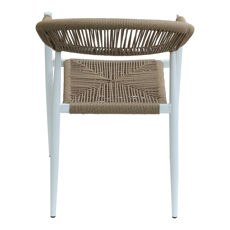 Fotoliu de gradina Fagen alb aluminiu Natural textilena, 56x60x78 cm, perspectiva suplimentara
