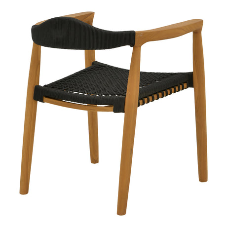 Fotoliu de gradina Ganny Boho, Negru, 59x56x71 cm