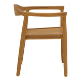 Fotoliu exterior Ganny, lemn de tec si franghie PE, 59x56x71 cm - Natur