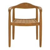 Fotoliu exterior Ganny, lemn de tec si franghie PE, 59x56x71 cm - Natur