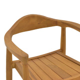 Fotoliu exterior Ganny, lemn de tec si franghie PE, 59x56x71 cm - Natur
