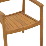 Fotoliu exterior Ganny, lemn de tec si franghie PE, 59x56x71 cm - Natur