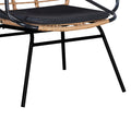Fotoliu de gradina Naoki cu perna pe picior Natural-metal, negru, 58x63x81 cm, perspectiva suplimentara