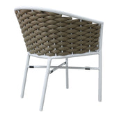 Fotoliu din aluminiu Noevo cu cadru alb-șnur, Natural, 57x62x77 cm, imagine suplimentara