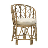 scaun Fotoliu din ratan Natural Rostan cu perna 60x46x80 cm