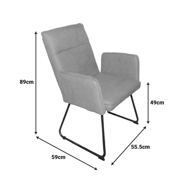 Fotoliu Essensial, gri, 55x59x89 cm