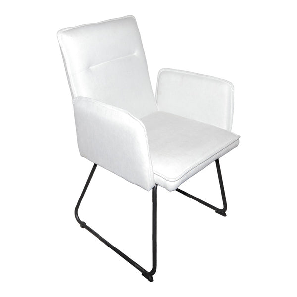 Fotoliu Essential din tesatura bej de metal, negru, 55x59x89 cm