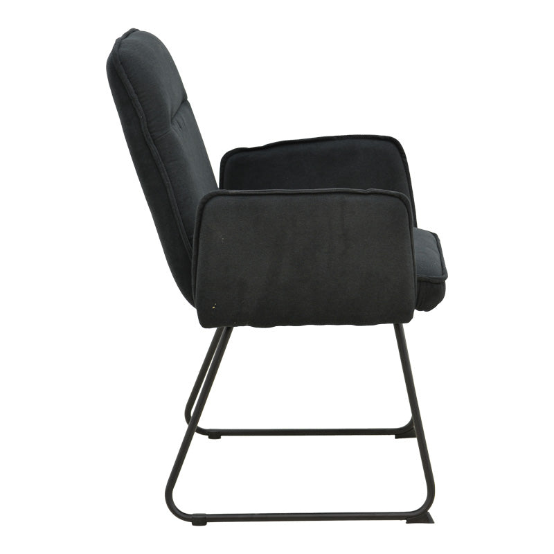Fotoliu Essential tesatura, neagra, 56x59x89 cm