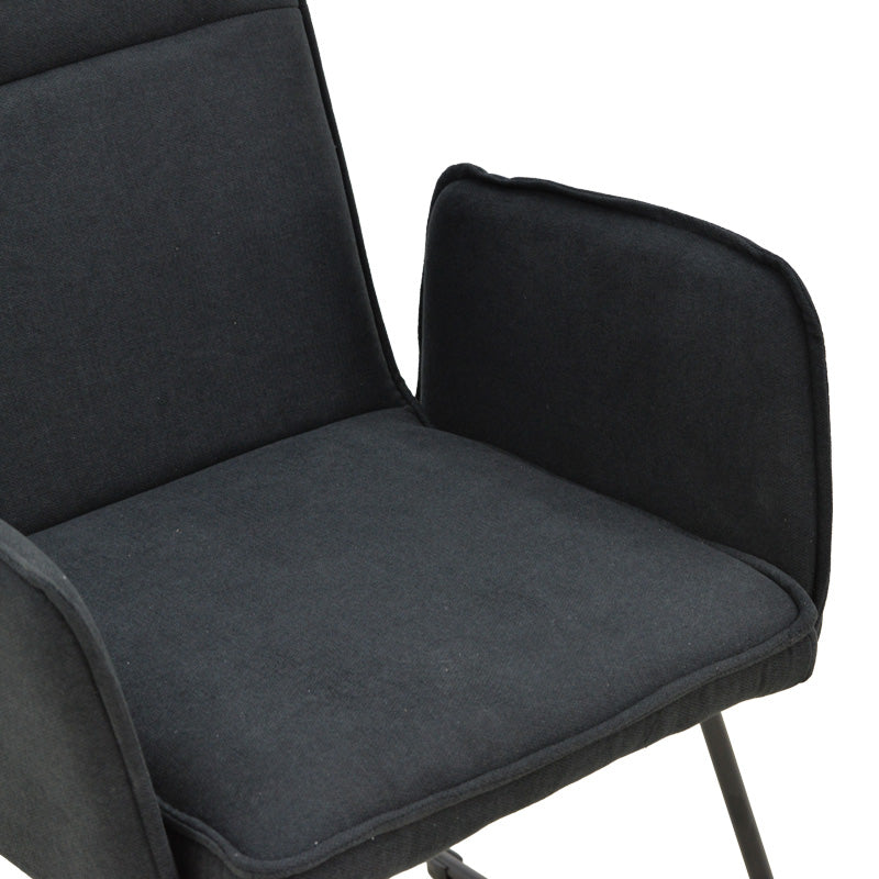 Fotoliu Essential tesatura, neagra, 56x59x89 cm