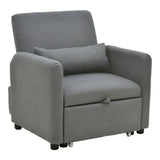 fotoliu-bed Flexa stofă, negru, 85x92x84 cm - Gri