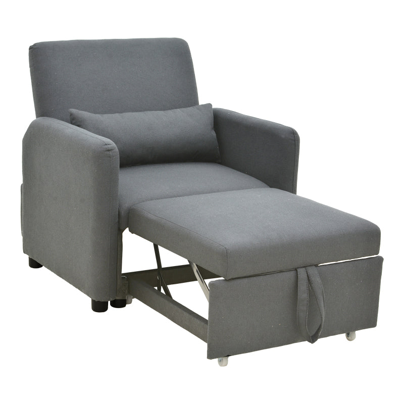 fotoliu-bed Flexa stofă, negru, 85x92x84 cm - Gri