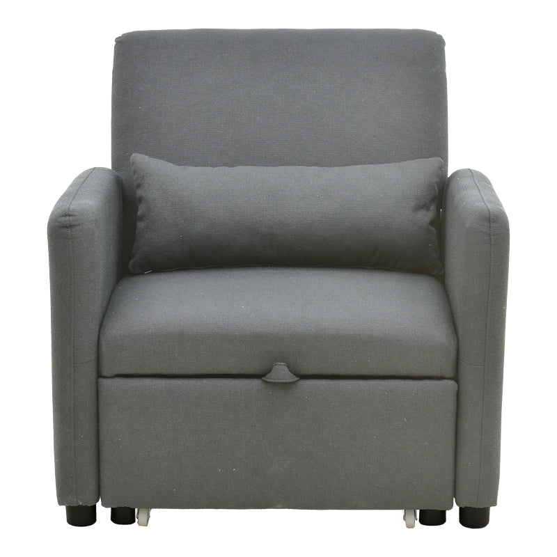 fotoliu-bed Flexa stofă, negru, 85x92x84 cm - Gri