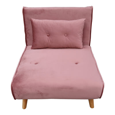 Fotoliu Extensibil Josiane catifea mar putred lemn, Natural, 77x80x81 cm, imagine suplimentara