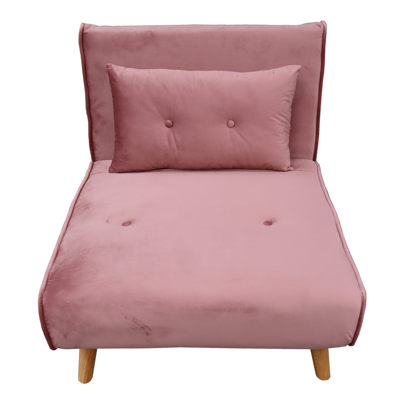 Fotoliu Extensibil Josiane catifea mar putred lemn, Natural, 77x80x81 cm, imagine suplimentara